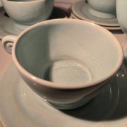 Jean luce for villeroy & boch mettlach, rare art deco blue tea service c
