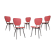 Lot de chaises vinyle rouge