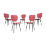 Lot of red vinyl chairs