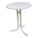 Round bistro table in wood and white steel with central tulip leg 60cm