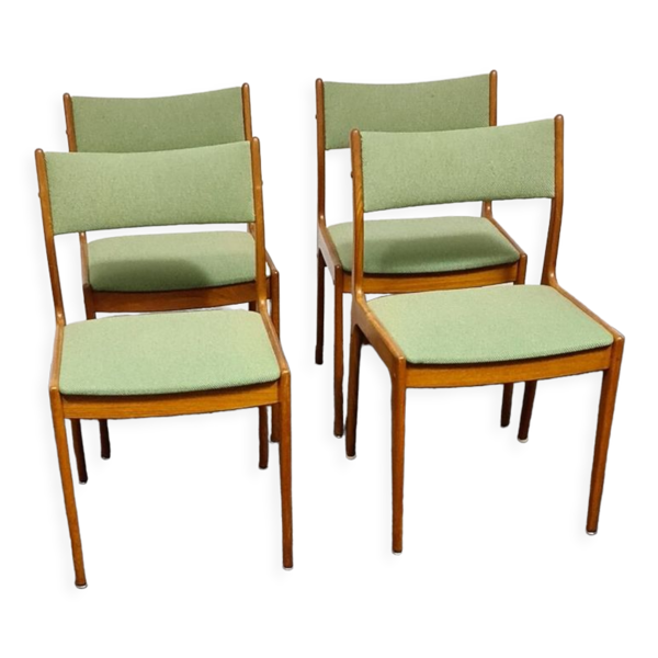 Ensemble de quatre chaises de salle à manger vintage au design danois par M mobil