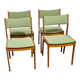 Ensemble de quatre chaises de salle à manger vintage au design danois par M mobil