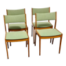 Ensemble de quatre chaises de salle à manger vintage au design danois par M mobil