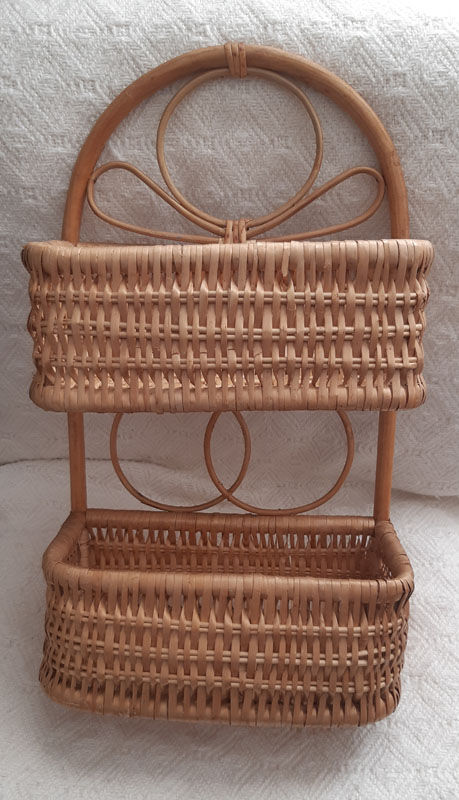 Vintage rattan shelf