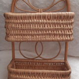 Vintage rattan shelf