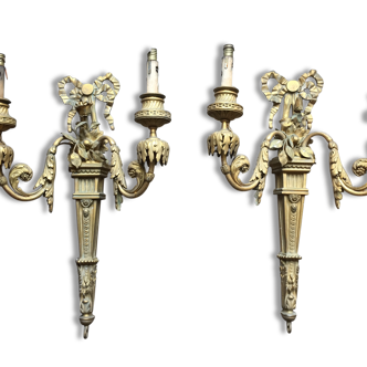 Gilt bronze sconces