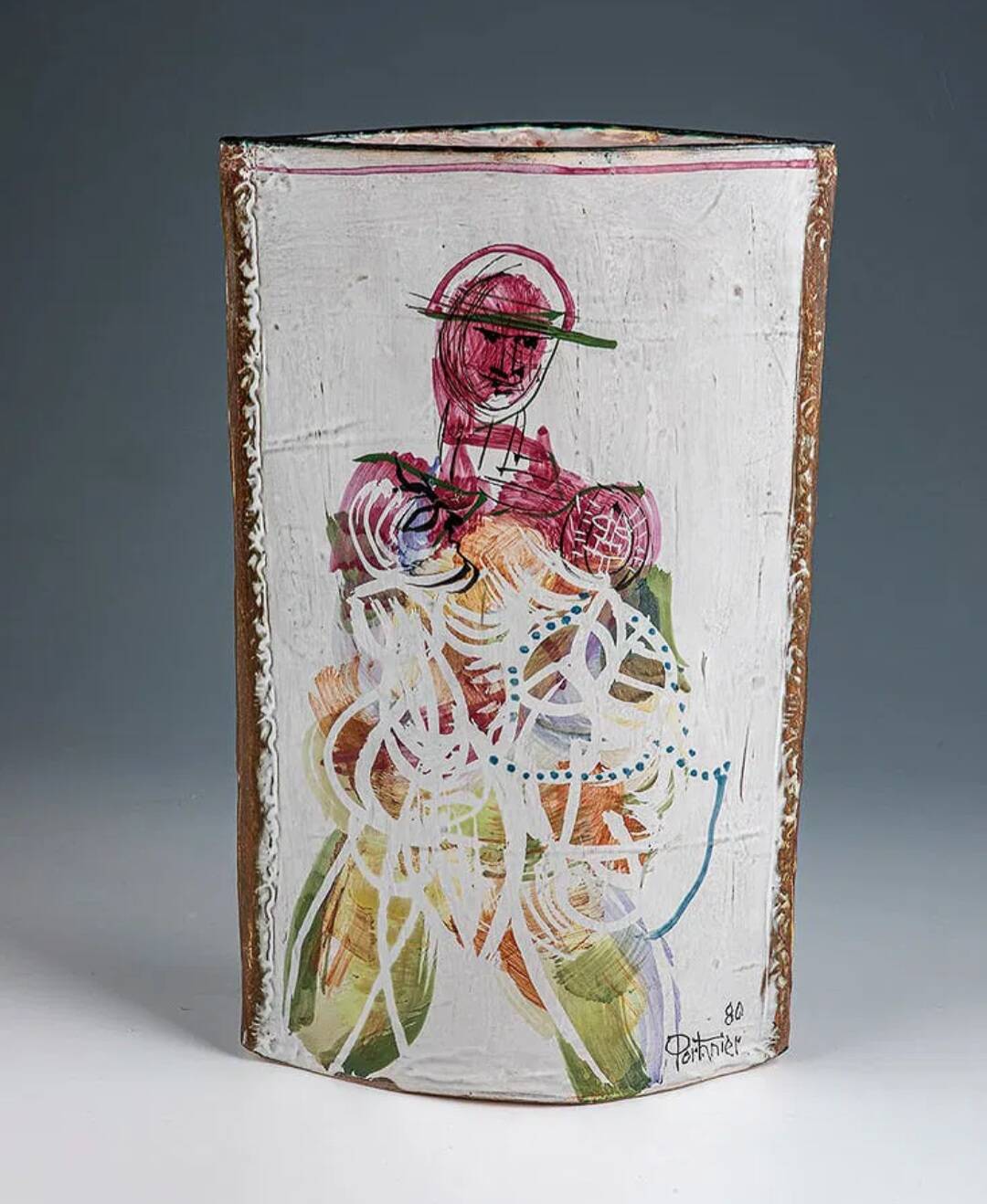 Ceramic vase by Gibert Portanier