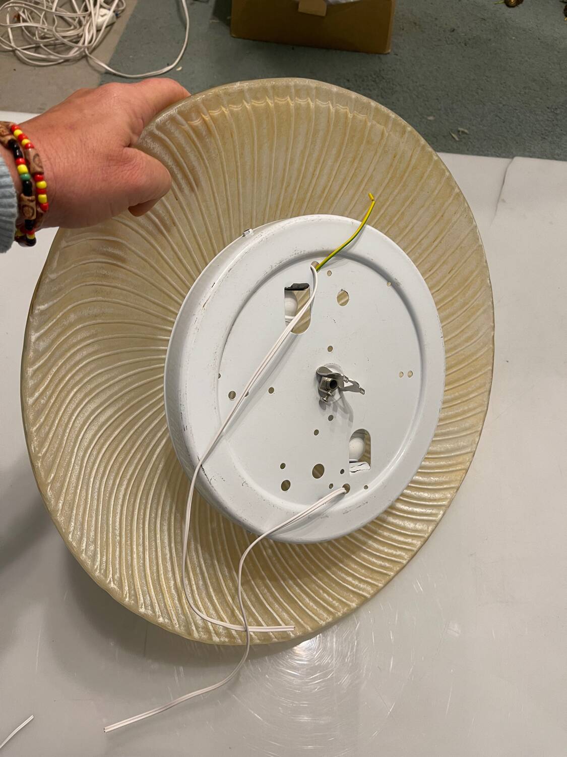 Lot de 2 plafonniers vénitiens en verre de Murano