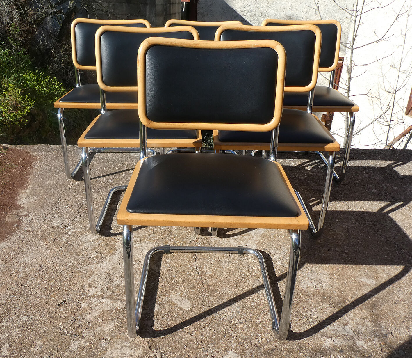 Lot de 6 chaises Cesca B32 par Marcel Breuer