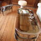 Coffee table chrome and smoked glass