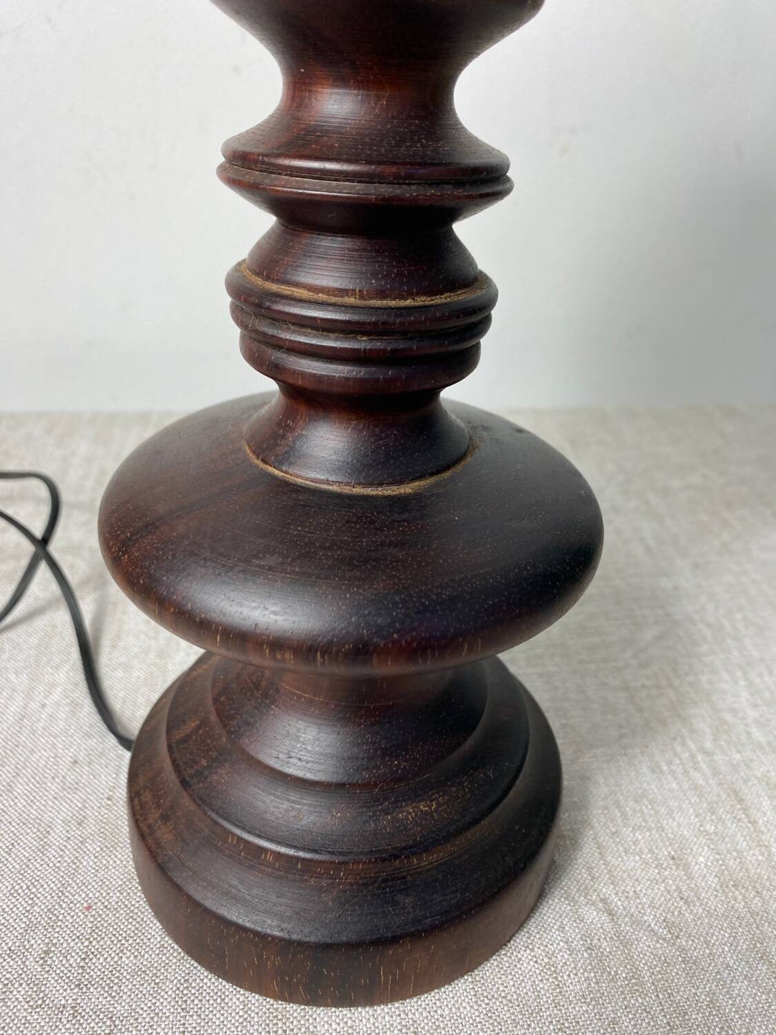 Wooden and ostrich egg lamp base
