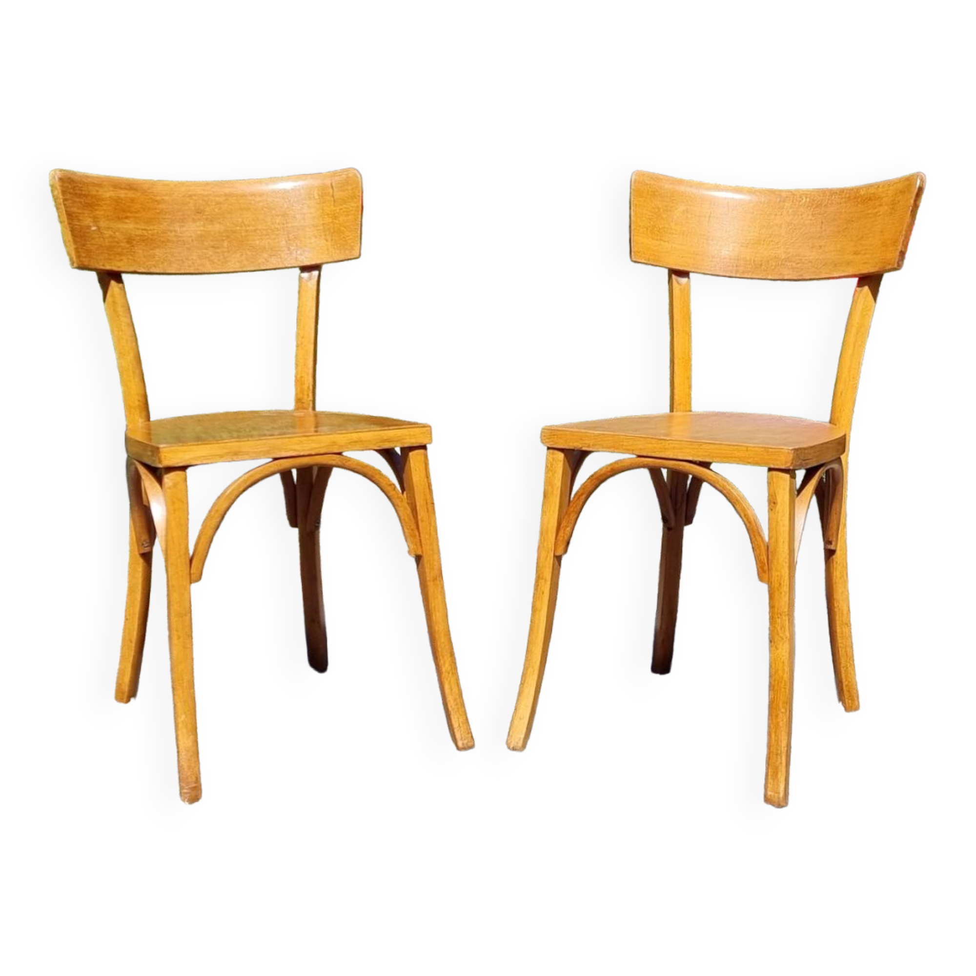 Paire de chaises bistrot années 60
