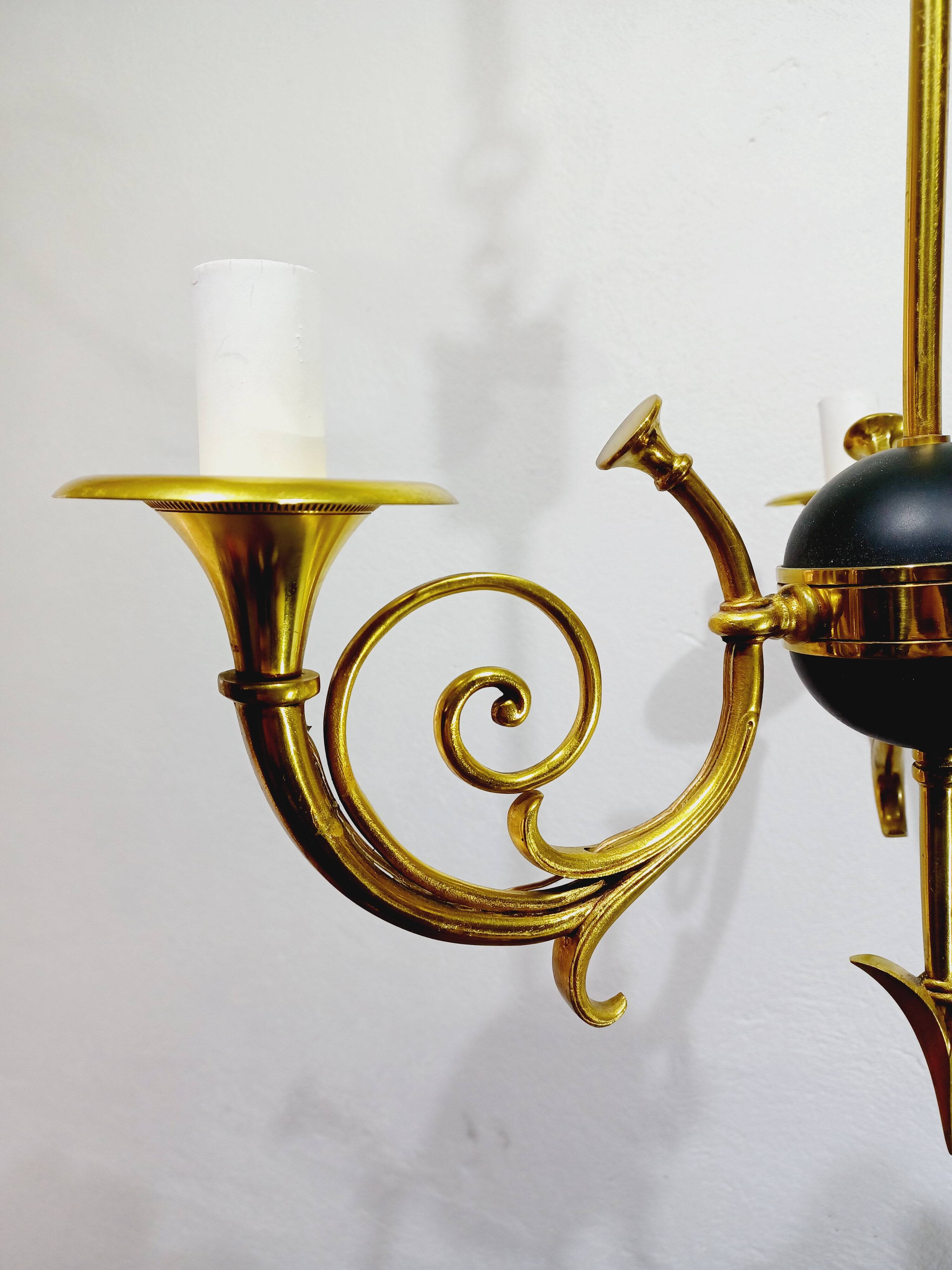 Empire Arrow Chandelier 3 Lights Bronze