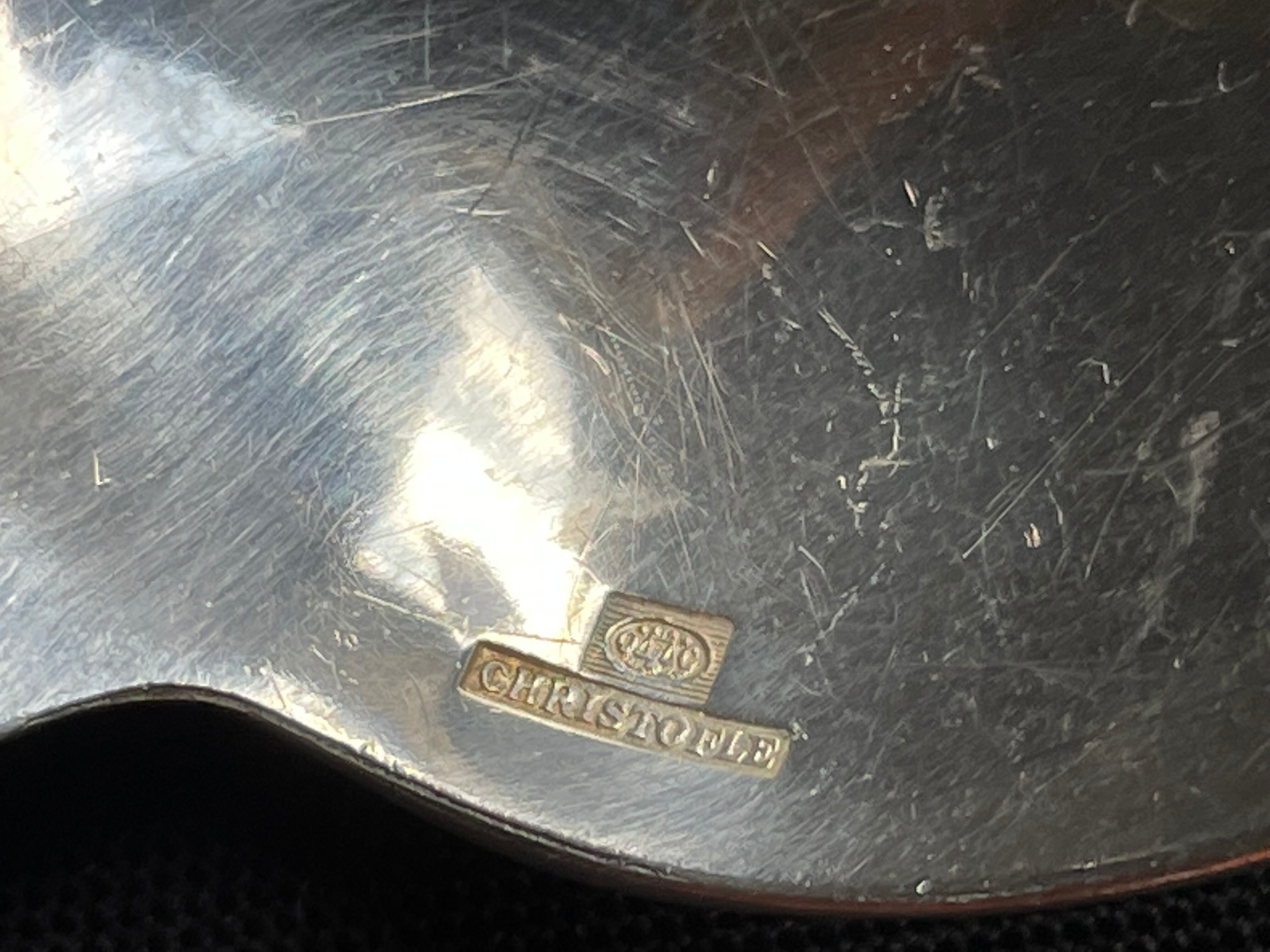 6 tablespoons in silver metal christofle model vendôme/arcantia before 1983