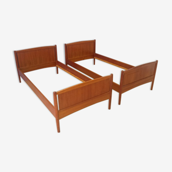 Pair of twin / Scandinavian daybay teak