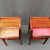 Paire de tables de chevet années 50