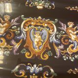 Decorative tray in Gien porcelain, Renaissance style