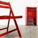 Mid-century wooden folding chair, 1960s, set of 4