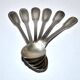 Set of 6 silver-plated coffee spoons Goldsmith Boulenger tulip frieze decoration 14cm