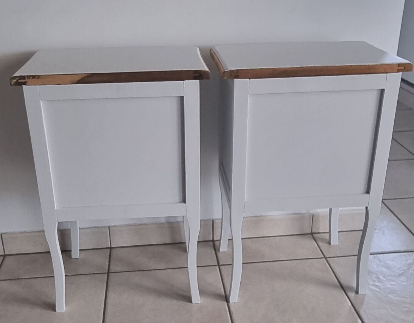 Pair of old bedside tables