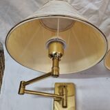 Gilded brass hinged sconces
