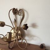 Gold metal wall light