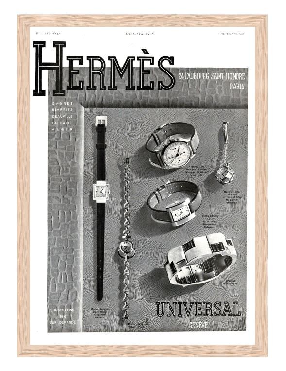 Vintage poster, advertising print, hermes 30x40cm, 1930
