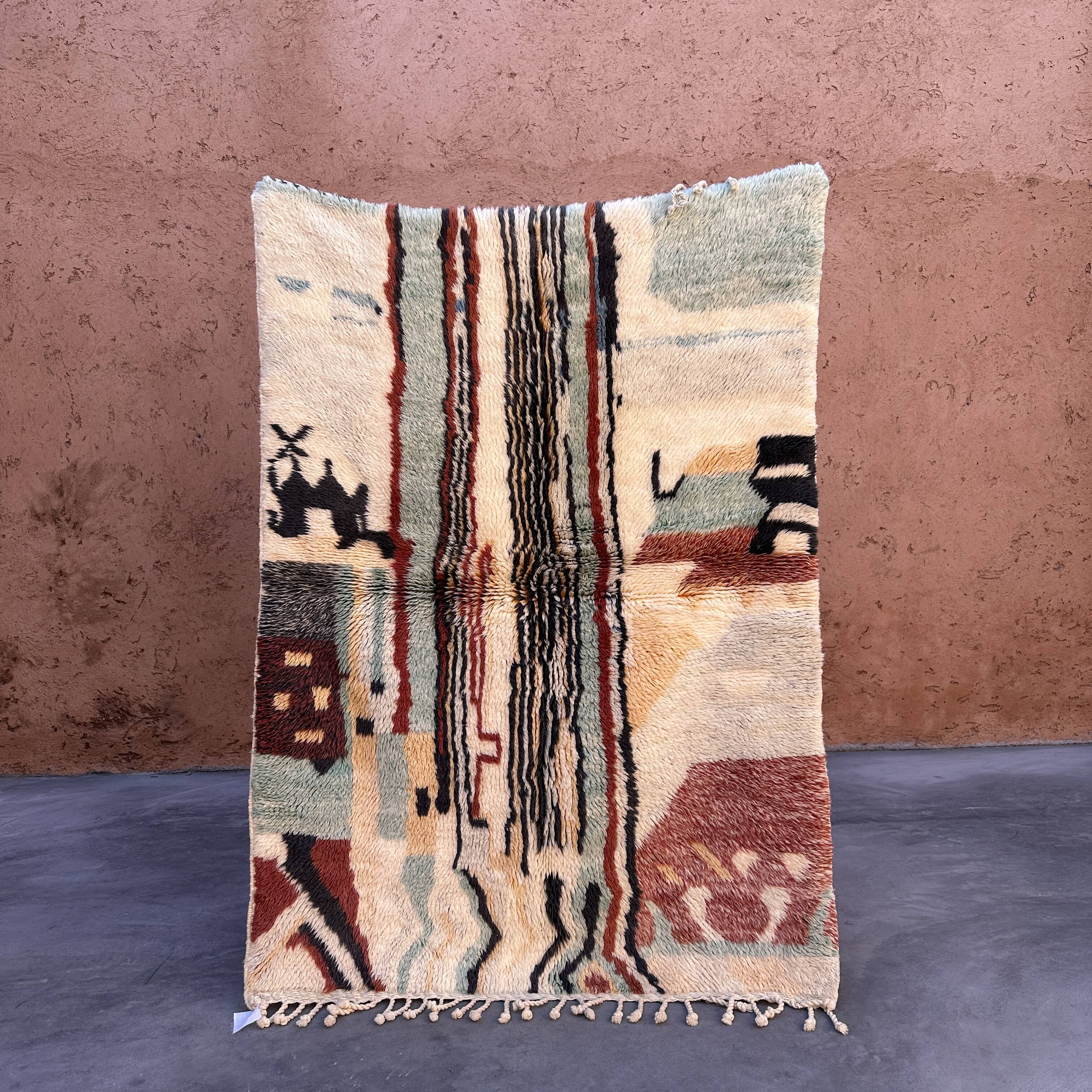 Colorful Beni M'Rirt Moroccan rug - 171 x 119 cm