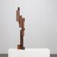 Abstract constructivist wooden sculpture, Netherlands, 1970s