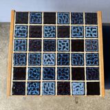 Vintage entryway bench decorated with ceramic tiles, Norway 1960s