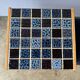 Vintage entryway bench decorated with ceramic tiles, Norway 1960s