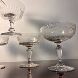 Baccarat and Meisenthal cut glasses 8p.