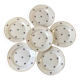 set of 6 dessert plates Digoin Sarreguemines model Floréal 50s-60s