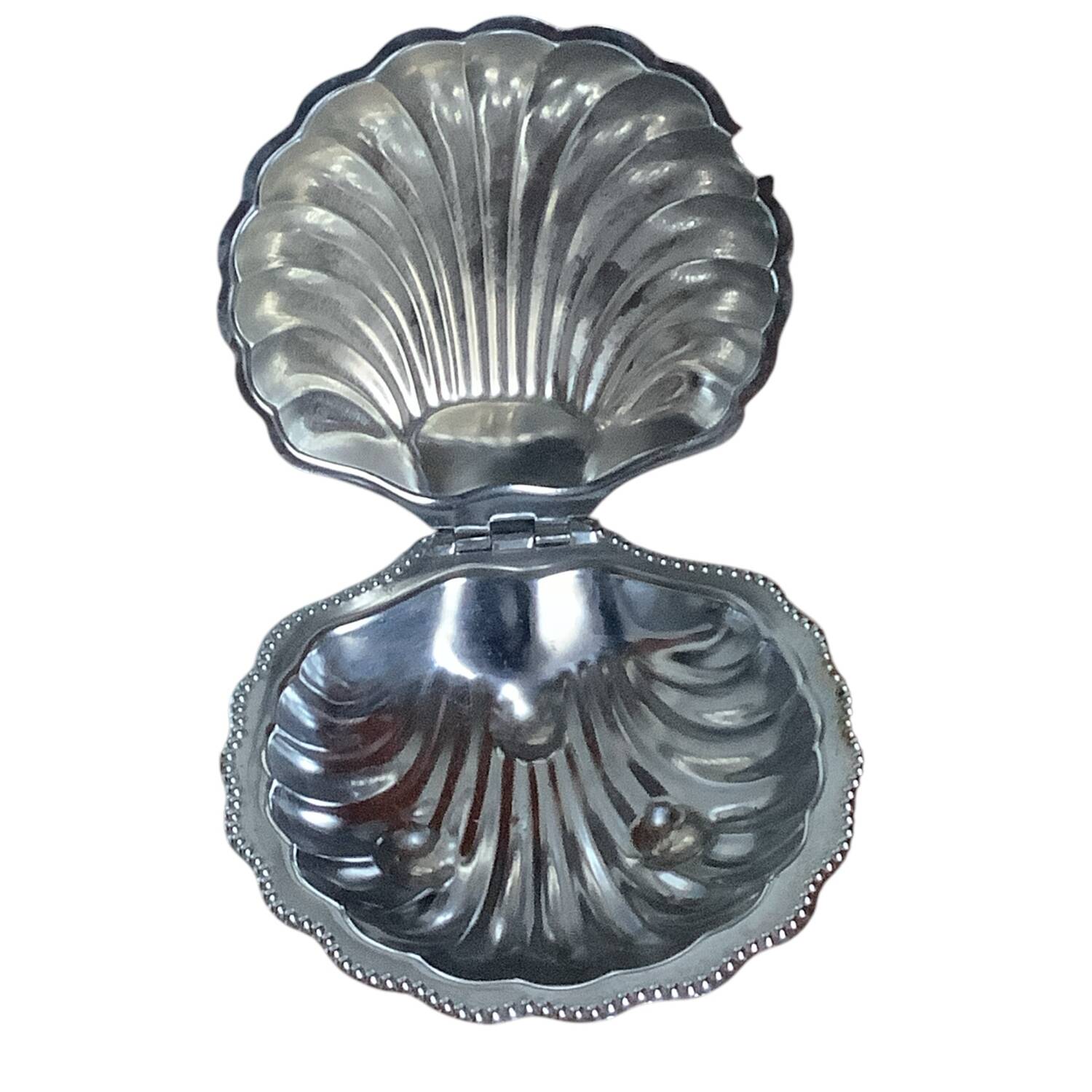 Silver Shell Butter Dish