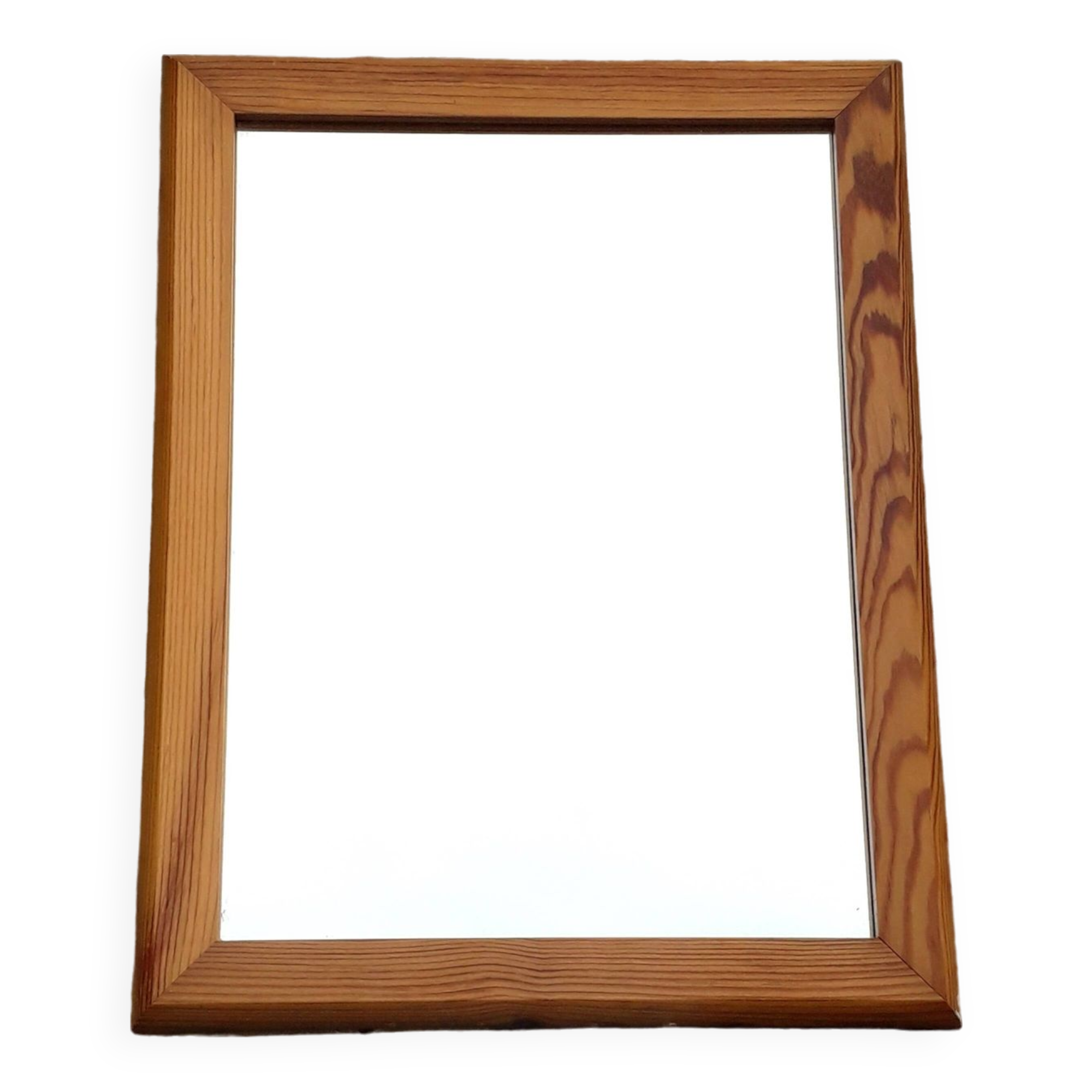 Vintage wall mirror - Wooden frame - 1980s