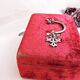 Sewing box padded with red silk, Napoleon III style