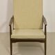 Scandinavian armchair 1960 curved armrests.