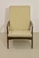 Scandinavian armchair 1960 curved armrests.