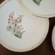 Vintage Floral Pattern Gien Earthenware Dinner Plates