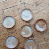 Stoneware coffee service, cups and saucers