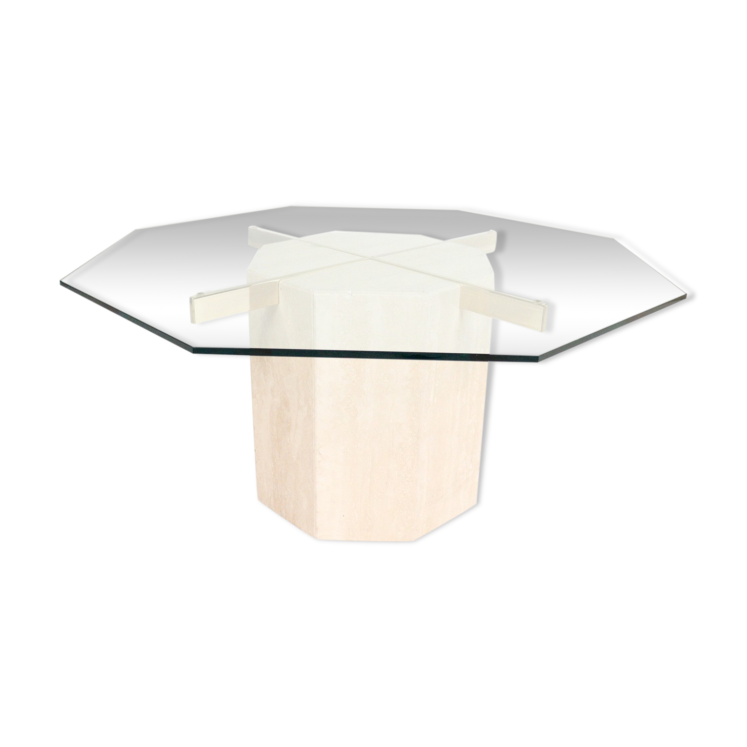 Artedi, travertine coffee table 1970s Italy