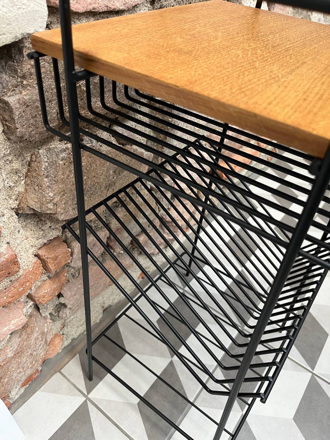 1960s side table with magazine holder
