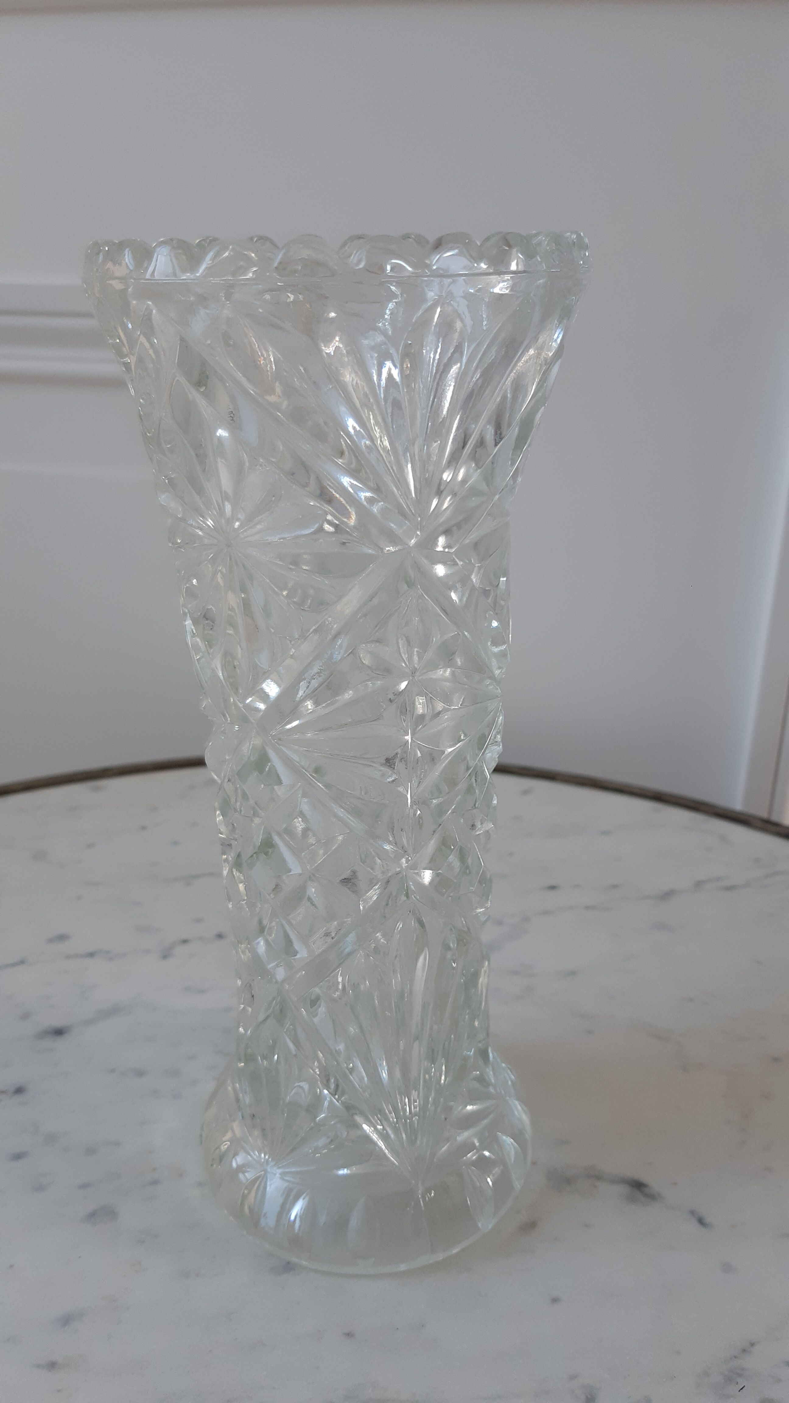 Moulded glass vase 50s