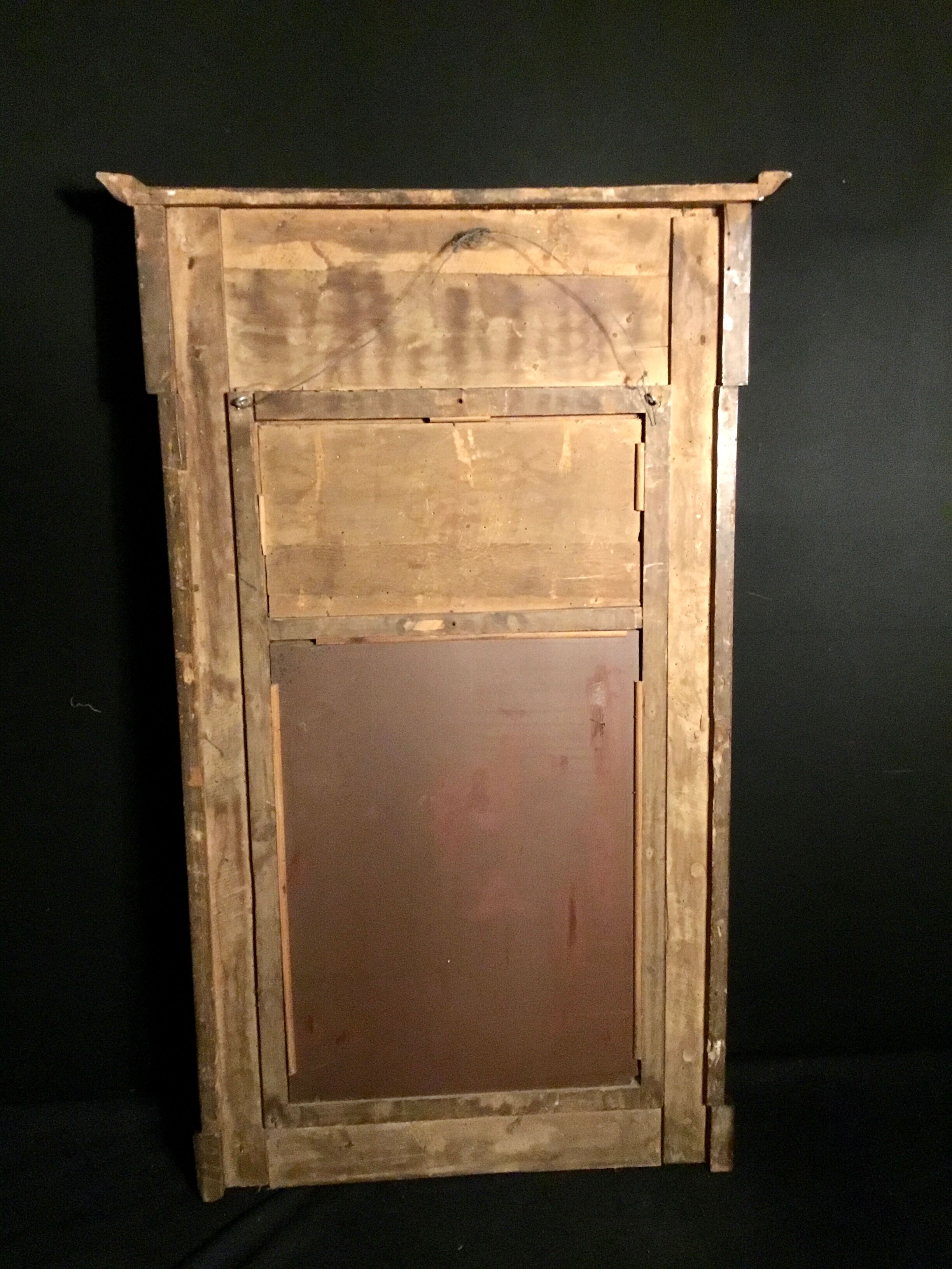 19th-century walnut trumeau  80x130cm