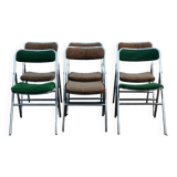 6 Erce Vintage folding chrome chairs 1970-80