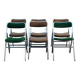 6 Erce Vintage folding chrome chairs 1970-80