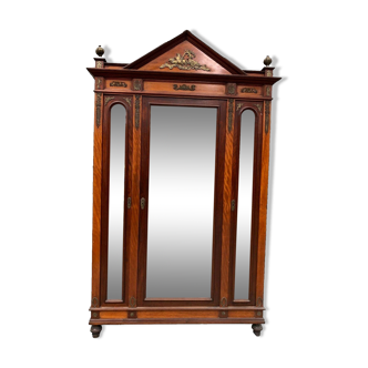 Armoire trois portes de style Empitre en acajou et placage XX siècle