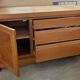 Corner buffet shelf in solid elm desmarchelier