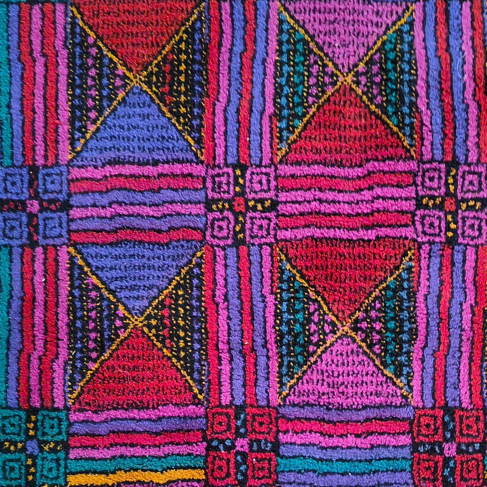 1980s Gorgeous Missoni Geometric Wool Rug for T&J Vestor