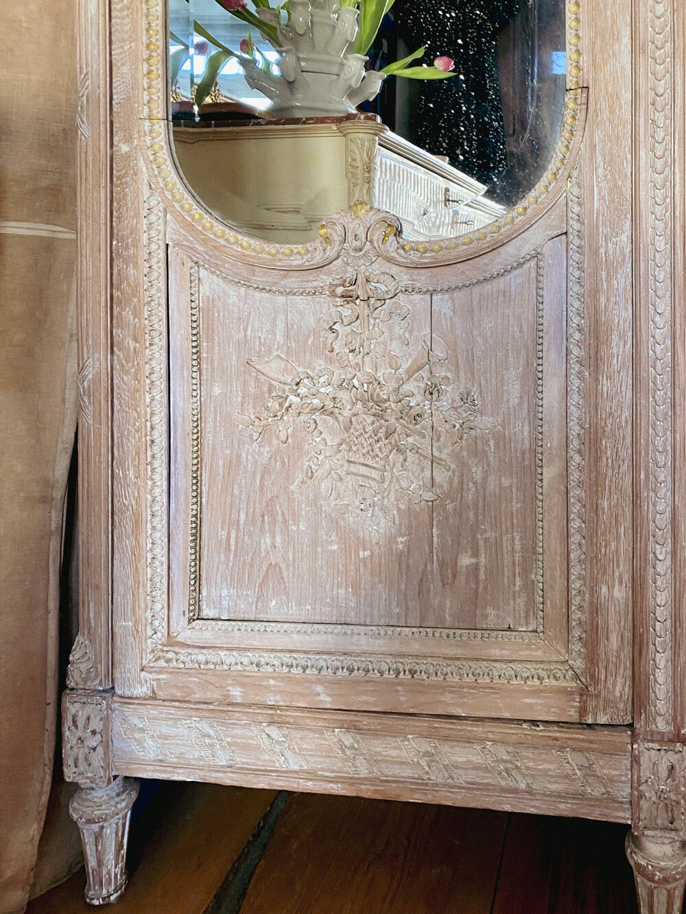 Louis XVI style mirror armoire